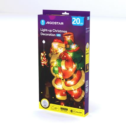 Aigostar - LED Vánoční dekorace LED/3xAAA Santa 45cm