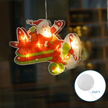 Aigostar - LED Vánoční dekorace LED/3xAAA vánoční letadlo 17cm