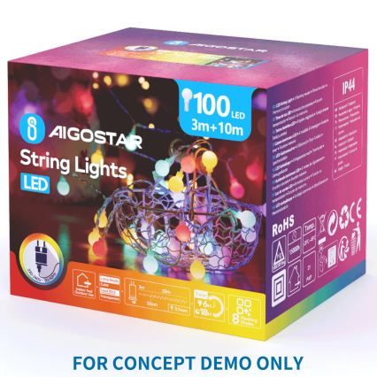 Aigostar - LED Vánoční projektor sněhových vloček LED/5W/230V multicolor