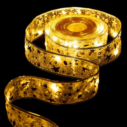 Aigostar - LED Vánoční řetěz 100xLED/3xAA 10 m teplá bílá zlatá