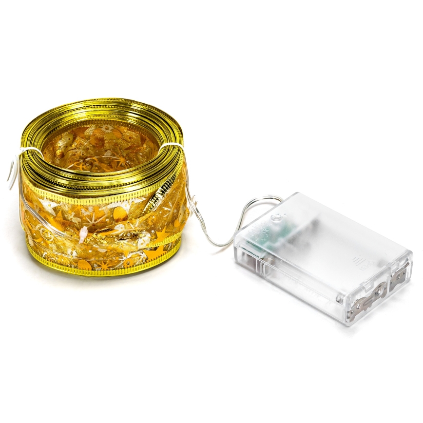 Aigostar - LED Vánoční řetěz 100xLED/3xAA 10 m teplá bílá zlatá