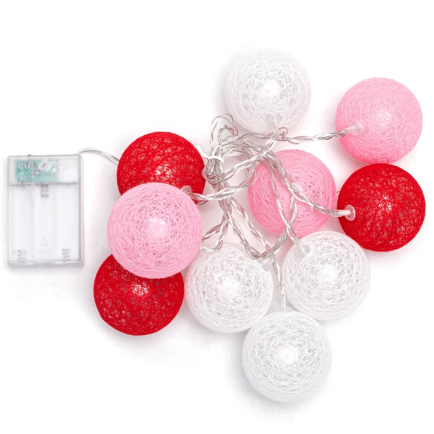 Aigostar - LED Vánoční řetěz 10xLED/3xAA 2m teplá bílá