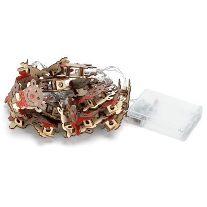 Aigostar - LED Vánoční řetěz 20xLED/3xAA 3m teplá bílá sob