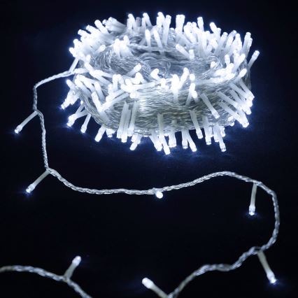 Aigostar - LED Vánoční řetěz 50xLED/3xAA 5,3m studená bílá