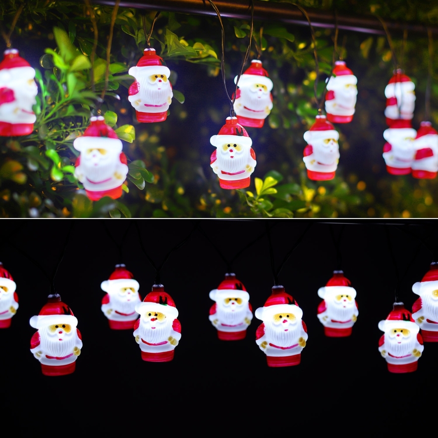 Aigostar - LED Vánoční solární řetěz 10xLED/3,8 m IP44 studená bílá 400 mAh