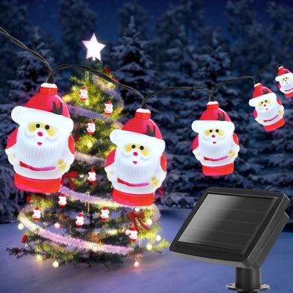 Aigostar - LED Vánoční solární řetěz 10xLED/3,8 m IP44 studená bílá 400 mAh