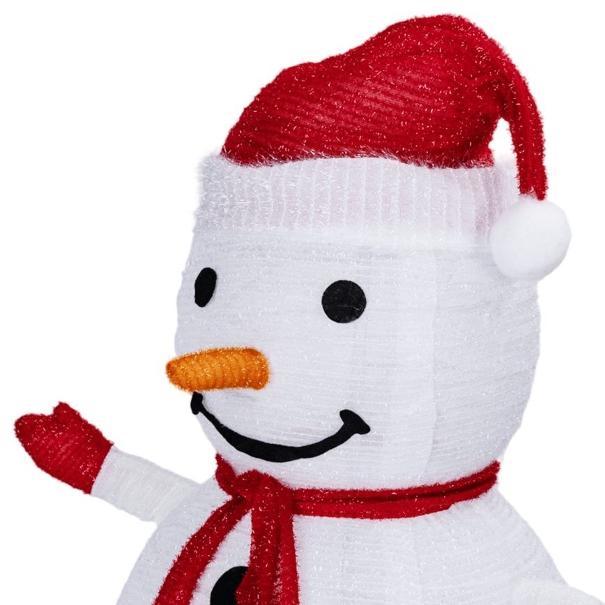 Aigostar - LED Vánoční venkovní dekorace 50xLED/3xAA 0,7m IP44 sněhulák + dálkové ovládání