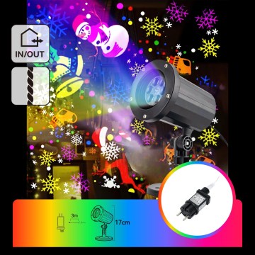 Aigostar - LED Vánoční venkovní projektor sněhových vloček LED/5W/230V IP44 multicolor
