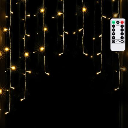 Aigostar - LED Venkovní vánoční řetěz 100xLED/6W/230V/8funkcí 1,5x1m IP44 teplá bílá + dálkové ovládání