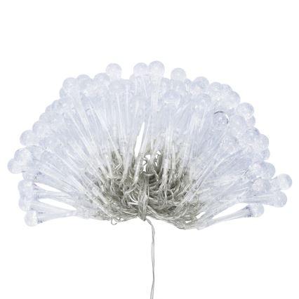 Aigostar - LED Venkovní vánoční řetěz 100xLED/8 funkcí 3xAA 10 m IP44 teplá bílá kapky