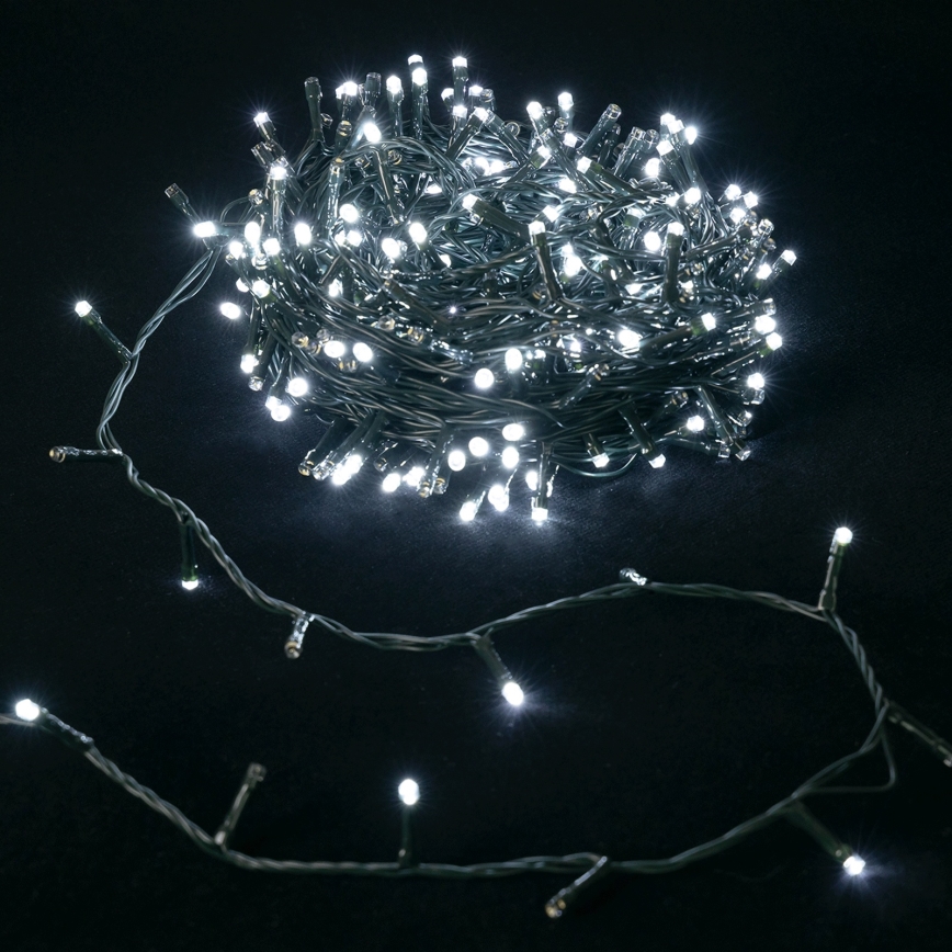 Aigostar - LED Venkovní vánoční řetěz 100xLED/8 funkcí 3xAA 5,3 m IP44 studená bílá
