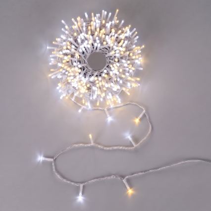 Aigostar - LED Venkovní vánoční řetěz 150xLED/8 funkcí 18m IP44 teplá bílá/studená bílá