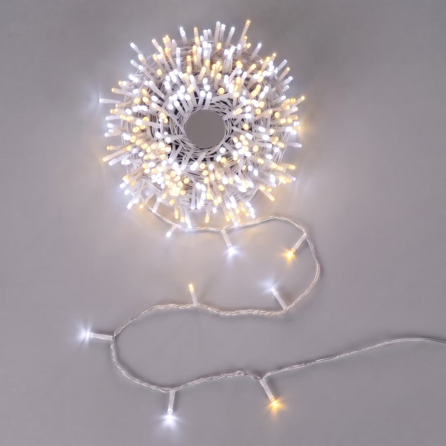 Aigostar - LED Venkovní vánoční řetěz 150xLED/8 funkcí 18m IP44 teplá bílá/studená bílá