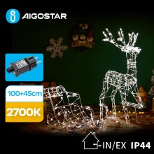 Aigostar - LED Venkovní dekorace LED/3,6W/31/230V 2700K 90/45cm IP44 sob se sáněmi