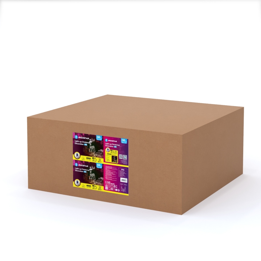 Aigostar - LED Venkovní dekorace LED/3,6W/31/230V 2700K 90/45cm IP44 sob se sáněmi