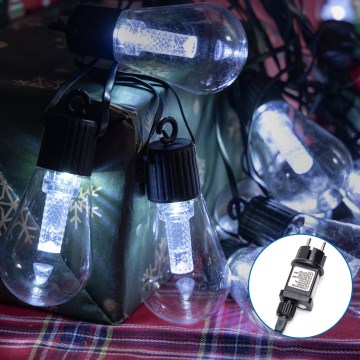 Aigostar - LED Venkovní dekorační řetěz 10xLED/8m IP44 studená bílá