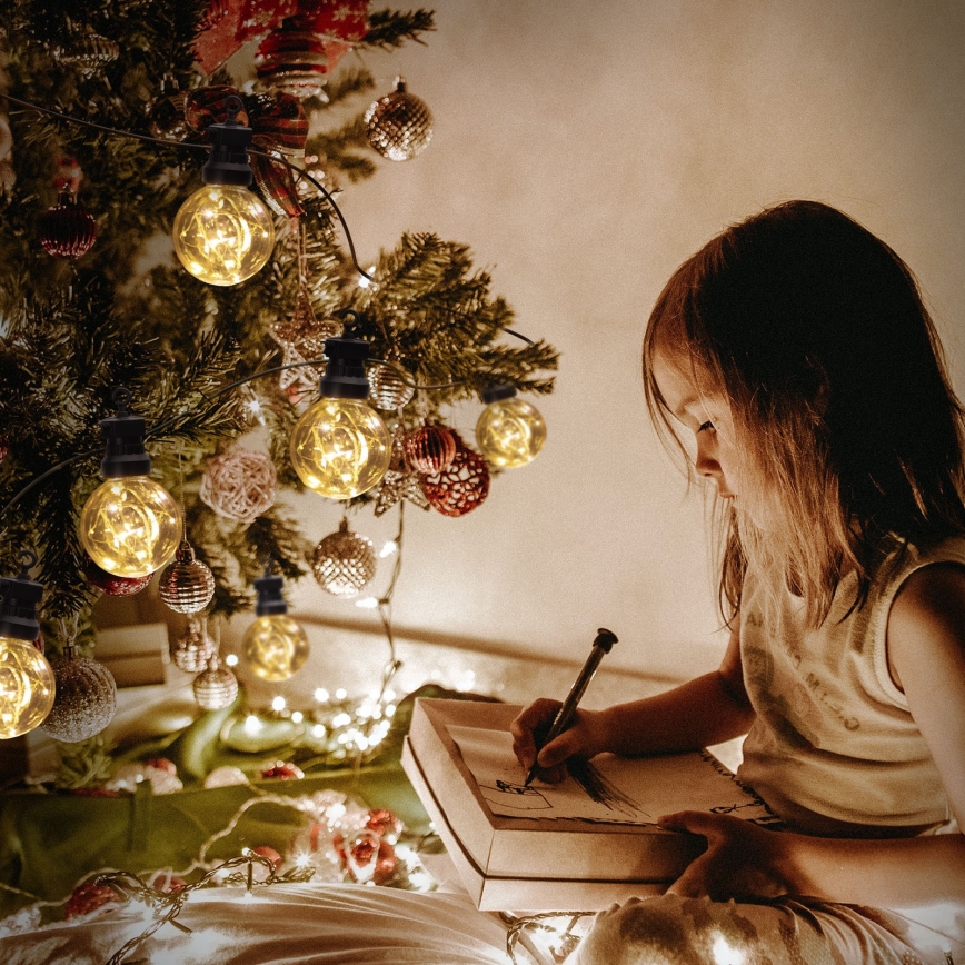 Aigostar - LED Venkovní dekorační řetěz 10xLED/8m IP44 teplá bílá