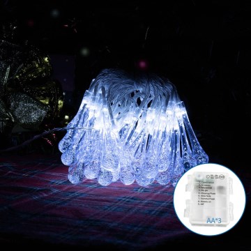 Aigostar - LED Venkovní dekorační řetěz 50xLED/8 funkcí 5,3m IP44 studená bílá