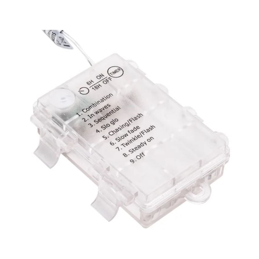 Aigostar - LED Venkovní vánoční řetěz 100xLED/3xAA/8 funkcí 10,3 m IP44 teplá bílá