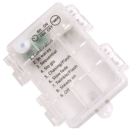 Aigostar -LED Venkovní  řetěz 100xLED/8 funkcí 3xAA 10,3m IP44 teplá bílá