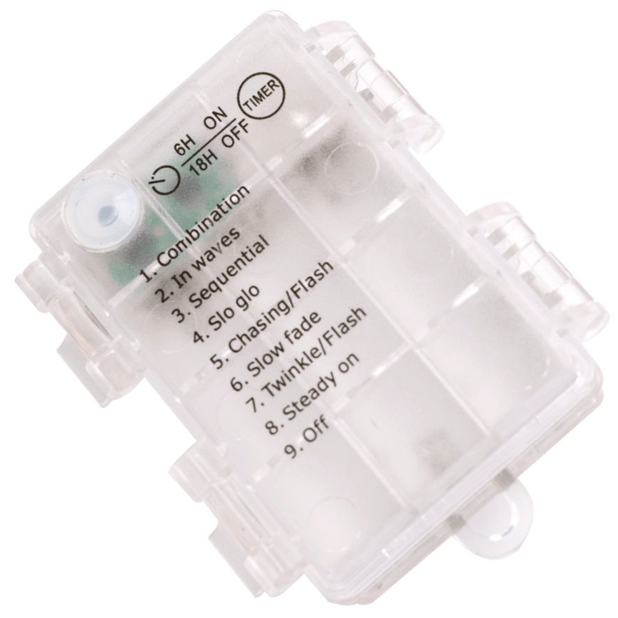 Aigostar -LED Venkovní  řetěz 100xLED/8 funkcí 3xAA 10,3m IP44 teplá bílá