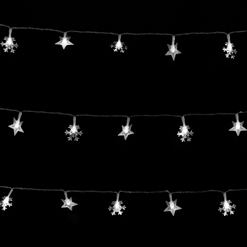 Aigostar - LED Venkovní  řetěz 100xLED/8 funkcí 3xAA 10 m IP44 studená bílá