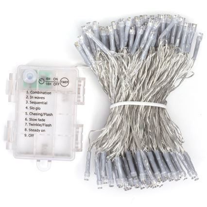 Aigostar -LED Venkovní  řetěz 150xLED/8 funkcí 3xAA 15,3m IP44 multicolor