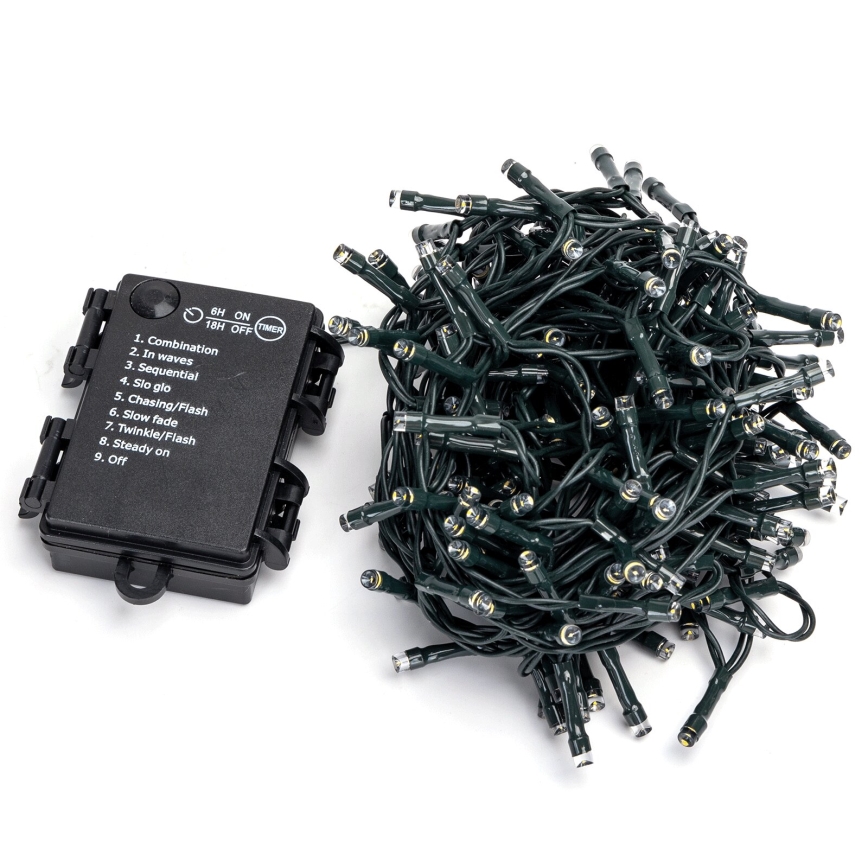 Aigostar -LED Venkovní  řetěz 200xLED/8 funkcí 3xAA 10,3m IP44 multicolor