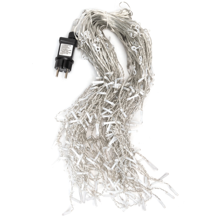 Aigostar - LED Venkovní  řetěz 300xLED/8 funkcí 15x0,4 m IP44 studená bílá