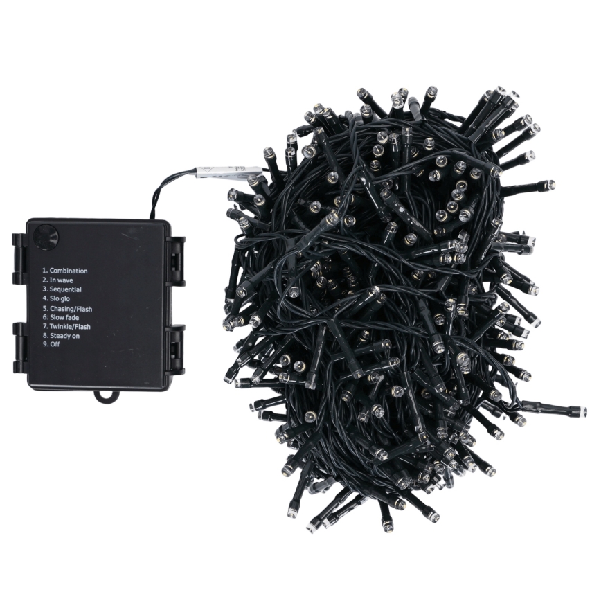 Aigostar - LED Venkovní  řetěz 500xLED/8 funkcí 4xAA 25,3 m IP44 teplá bílá