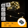 Aigostar - LED Venkovní  řetěz 50xLED/8 funkcí 3xAA 5,3m IP44 teplá bílá