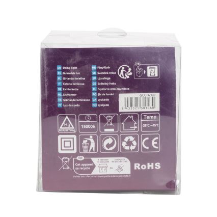 Aigostar - LED Venkovní  řetěz 50xLED/8 funkcí 8m IP44 teplá bílá