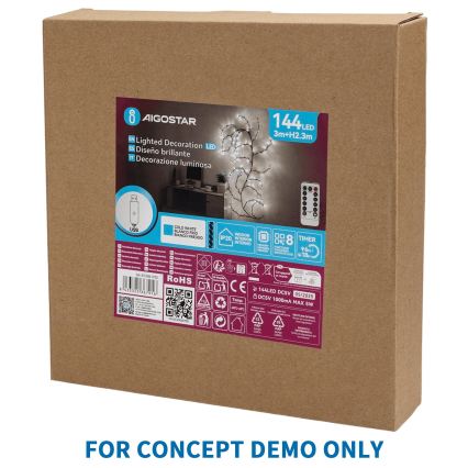 Aigostar - LED Venkovní vánoční dekorace 540xLED/6W/230V IP44 teplá bílá 45 cm kruh