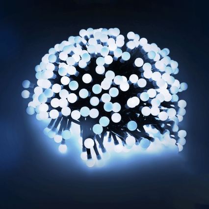 Aigostar - LED Venkovní vánoční řetěz 100xLED/8 funkcí 3xAA 10,3m IP44 studená bílá