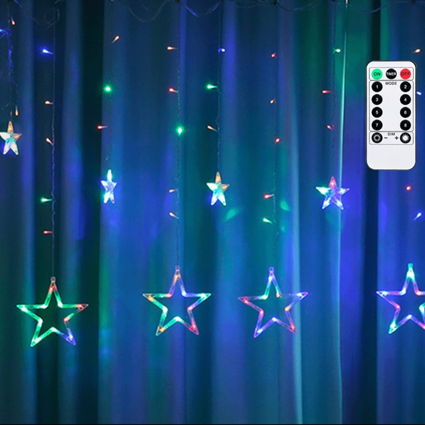 Aigostar - LED Venkovní vánoční řetěz 120xLED/8 funkcí 6x0,6m IP44 multicolor + dálkové ovládání