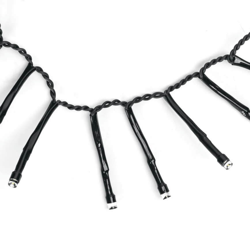 Aigostar - LED Venkovní vánoční řetěz 200xLED/8 funkcí 3xAA 5,3 m IP44 studená bílá