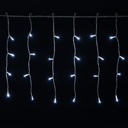 Aigostar - LED Venkovní vánoční řetěz 300xLED/8 funkcí 3xAA 18x0,4m IP44 studená bílá