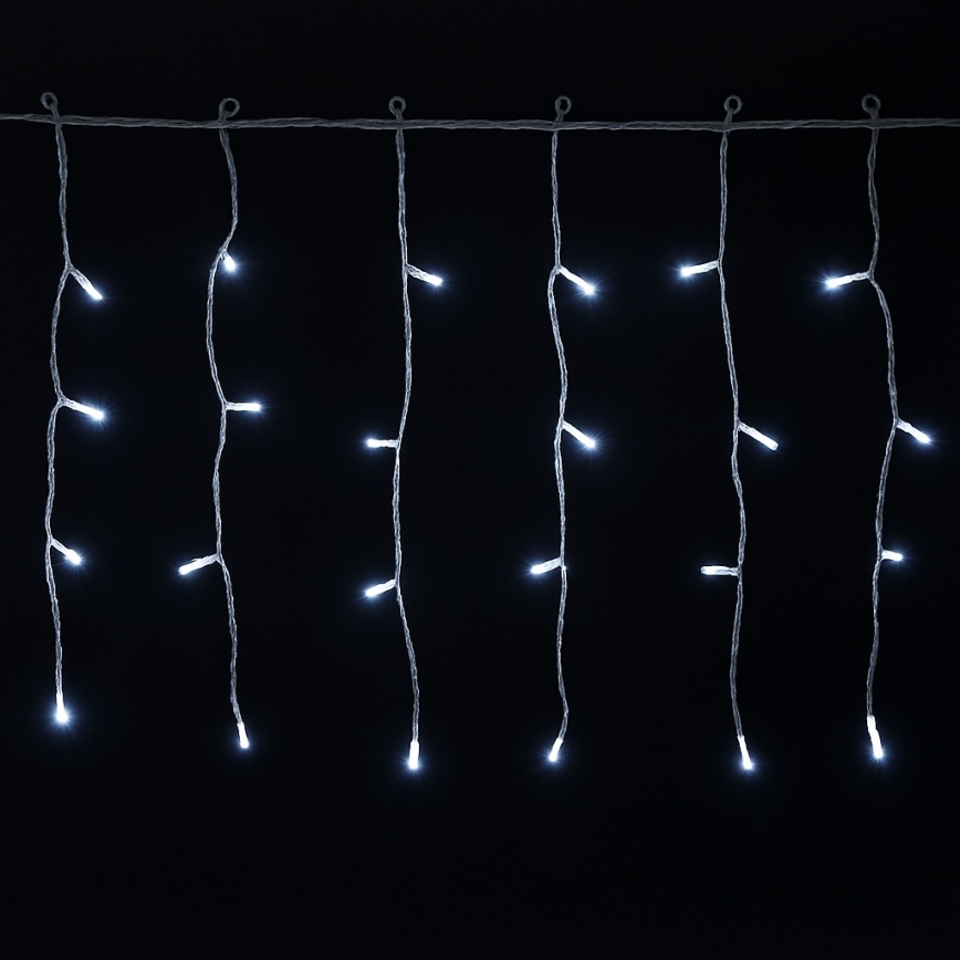 Aigostar - LED Venkovní vánoční řetěz 300xLED/8 funkcí 3xAA 18x0,4m IP44 studená bílá