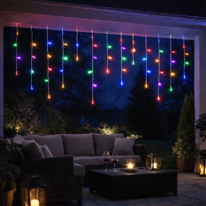 Aigostar - LED Venkovní vánoční řetěz 300xLED/8 funkcí 3xAA 18x0,6 m IP44 multicolor