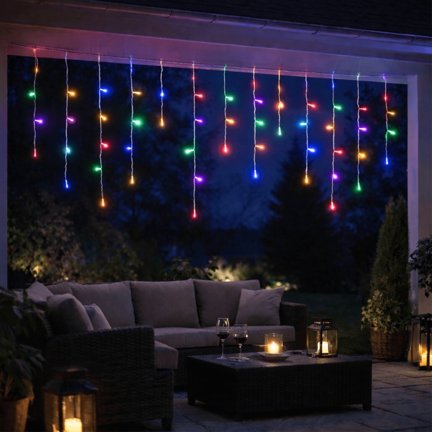 Aigostar - LED Venkovní vánoční řetěz 300xLED/8 funkcí 3xAA 18x0,6 m IP44 multicolor