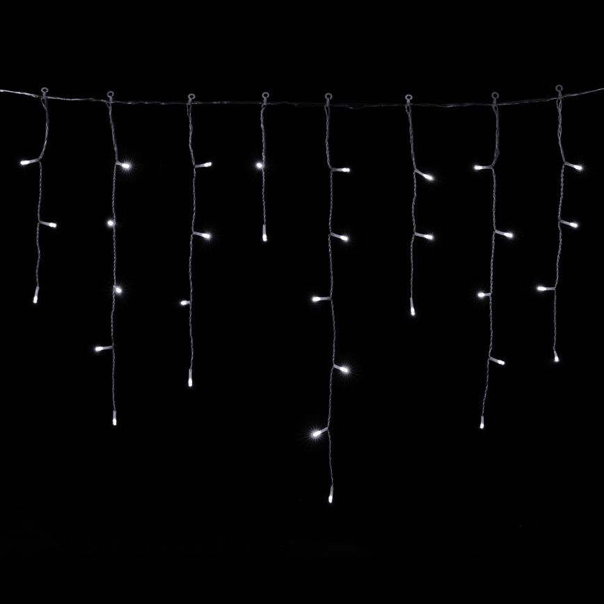 Aigostar - LED Venkovní vánoční řetěz 300xLED/8 funkcí 3xAA 18x0,6 m IP44 studená bílá