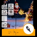 Aigostar - LED Venkovní vánoční dekorace 120xLED/8 funkcí 80 cm IP44 Santa/teplá bílá