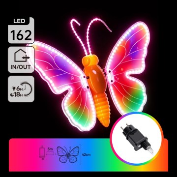 Aigostar - LED Venkovní vánoční dekorace 234xLED IP44 multicolor motýl
