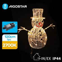 Aigostar - LED Venkovní vánoční dekorace 3,6W/31/230V 2700K 120 cm IP44 sněhulák