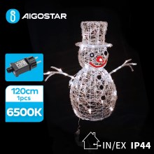 Aigostar - LED Venkovní vánoční dekorace 3,6W/31/230V 6500K 120cm IP44 sněhulák