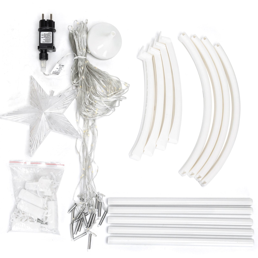 Aigostar - LED Venkovní vánoční dekorace LED/3,6W/230V 180 cm IP44 studená bílá