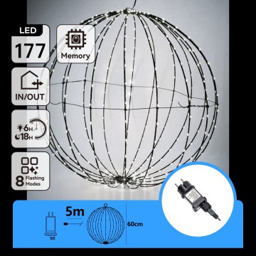 Aigostar - LED Venkovní vánoční dekorace LED/3,6W/230V 60 cm IP44 studená bílá