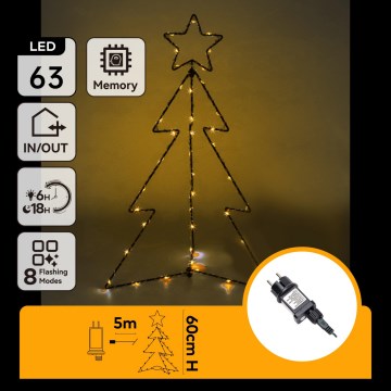 Aigostar - LED Venkovní vánoční dekorace LED/3,6W/230V 60 cm IP44 teplá bílá