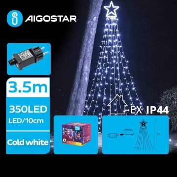 Aigostar - LED Venkovní vánoční dekorace LED/6W/230V 3,5m IP44 studená bílá