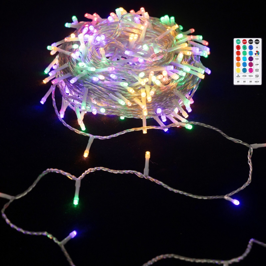 Aigostar - LED Venkovní vánoční řetěz 100xLED/7 funkcí 4xAA 10,3m IP44 multicolor + dálkové ovládání